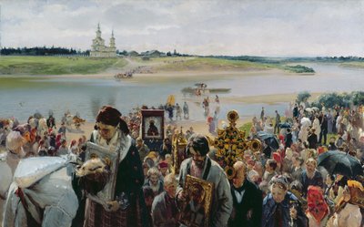 A Religious Procession by Illarion Mikhailovich Pryanishnikov